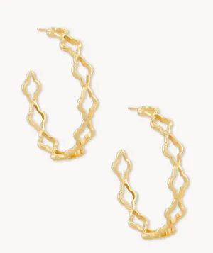 Kendra Scott Abbie Hoop Earrings in Gold thumbnail 1