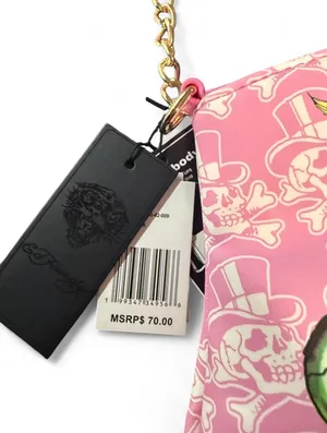 Ed Hardy Pink Skull Shoulder Bag | NEW WITH TAGS thumbnail 4