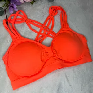 NEW Anemone Bright Orange Strappy Bralette thumbnail 2