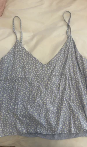 Brandy Melville Blue Floral Tank Top thumbnail 1