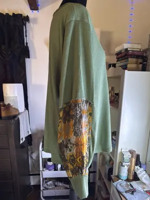 Easel Long Sleeve Knit Sweater Green Size M thumbnail 2