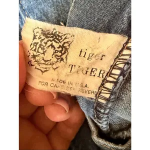 Vintage Tiger High Rise Denim Bermuda Shorts Blue Made in USA Women’s S thumbnail 4