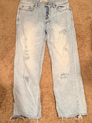 We The‎ Free Light Blue Distressed Straight Leg Jeans thumbnail 1