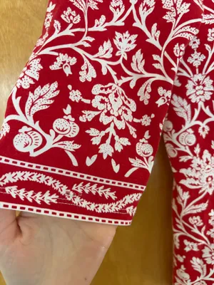Talbots Red and White Floral Tunic Top thumbnail 7