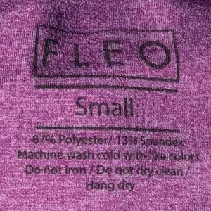 FLEO High Rise Biker Shorts Purple Heather Booty Shorts Small Athletic Gym Yoga thumbnail 5