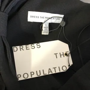 Dress the population NWT Tiffany 1 shoulder black midi dress size small thumbnail 12