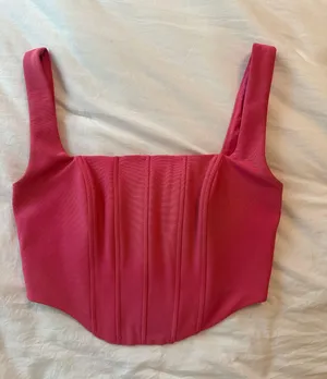 Edikted Isla Corset Top Pink thumbnail 1