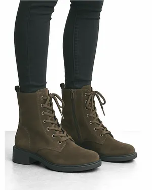 Rouge Helium taupe green combat boots thumbnail 1