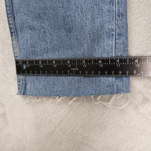 Free Assembly Jeans Womens 12 (33x30) Super High Rise Straight Patchwork Raw Hem thumbnail 11