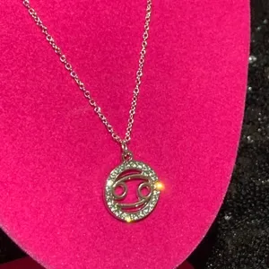 Cancer Zodiac Sign Sterling Silver Necklace Constellation mcbling Birthday Gift thumbnail 7