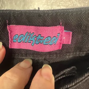 Edikted Black Womens Wide Leg Jeans Size 4 EUC thumbnail 5