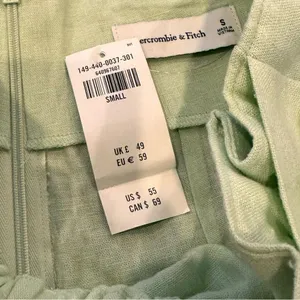 Abercrombie & Fitch Women Linen-Blend Pull-On Belted Shorts S NWT thumbnail 3