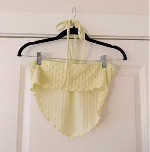 Amazon Yellow Tie-Neck Top thumbnail 2