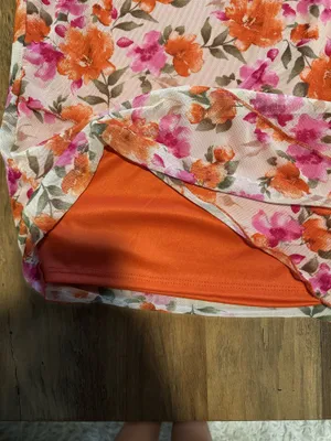 Floral Strapless Dress Pink Size M thumbnail 6