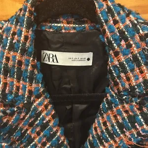 Zara Textured Fitted Boucle Blazer Multicoloured S Ss22 Ref. 2216/661 thumbnail 3