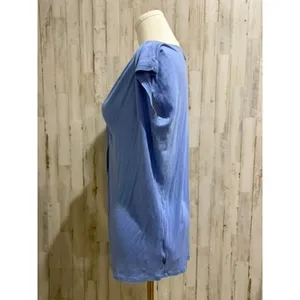 Michael Michael Kors Blouse Women's Medium‎ Blue Twist Front Knot Tunic Top thumbnail 5