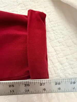Judy Blue Garmet Dyed Deep Red Boyfriend/ Jogger Jeans Drawstring Waist NWT Fall thumbnail 13