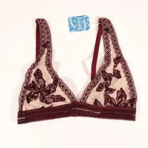 NWT Size xs Floral Free People X Revolve Alia Bralette in Bordeaux Combo thumbnail 2