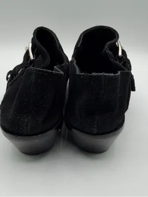 Rebecca Minkoff Black Suede Buckle Ankle Booties Pointed Toe Women’s 7M thumbnail 4