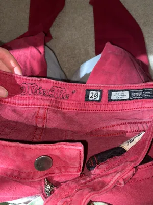 Miss Me Mid-Rise Skinny Jeans Red 29 x 28 thumbnail 3