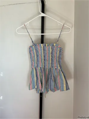 Damson Madder Pastel Stripe Hope Shirred Cami & Sicily Cargo Trouser Set size 4 thumbnail 3