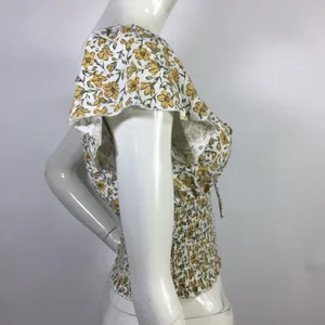 Billabong Smocked Floral Top Size L thumbnail 9