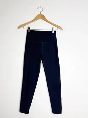 Girlfriend Collective Navy High Rise Leggings Size Small 24” Inseam thumbnail 3