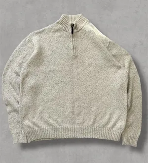 Ralph Lauren Cream Chaps Quarter Zip Sweater thumbnail 1