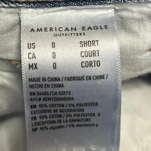 American Eagle Outfitters Blue Distressed Skinny High Waist Denim Jeans Pants 0 thumbnail 4