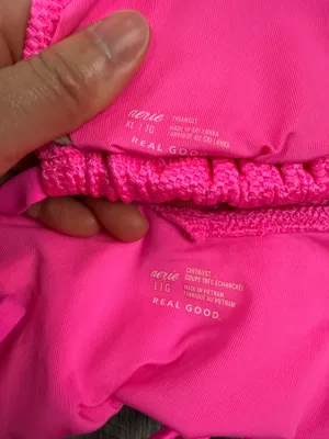 Aerie Hot Pink Textured Bikini Set thumbnail 9