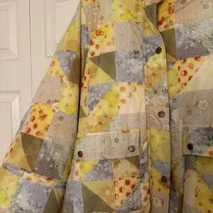 Urban Outfitters Kit Patchwork Printed Nylon Puffer Jacket thumbnail 3