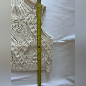 Turtleneck Crochet Sweater Vest Fall Fashion Knit Sleeveless Tank Tops thumbnail 6