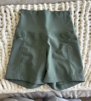 90 Degree by Reflex green biker shorts thumbnail 1