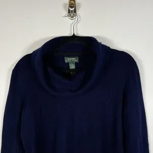 Lauren Ralph Lauren Merino Wool Cashmere Angora‎ Rabbit Sweater Size L Blue Soft thumbnail 3