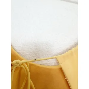 Revolve NBD Butter Yellow Cut Out Back Mini Dress Size Small Preppy Casual Chic thumbnail 12
