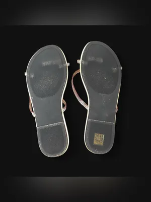 Silver rhinestone flip flop Tan Size 7 thumbnail 5