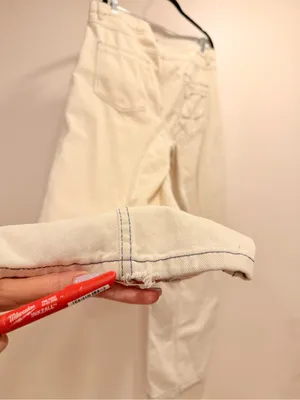 Daisy Street Faye Barrel Leg Embroidered Denim Contrast-Stitch Garment Sz XL thumbnail 10