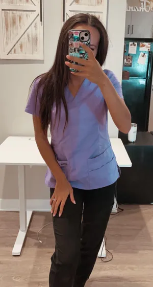 Purple scrub shirt thumbnail 1