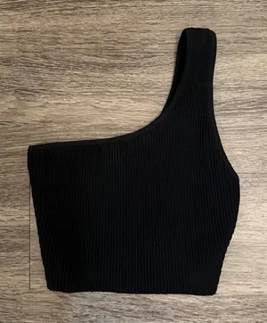 Babaton‎ Sculpt Knit tank Black 2XS One Shoulder Minimalist Night thumbnail 1