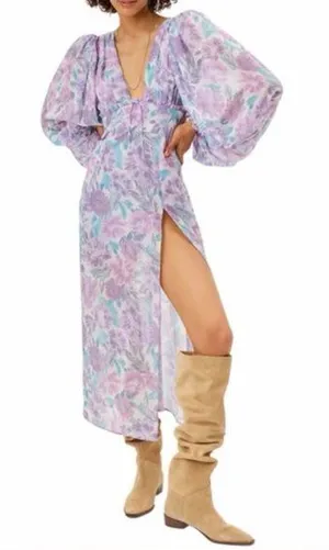 NWT For Love and Lemons Shelly Midi Dress Size L thumbnail 1