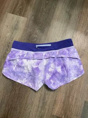 Lululemon Run: Speed Short 2-way Stretch Purple Tie-Dye Women’s Athletic Size 10 thumbnail 4