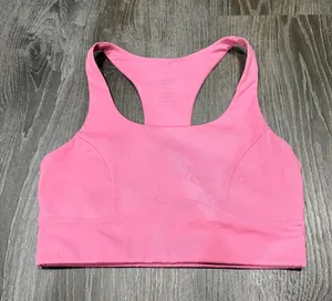 Girlfriend Collective Pink Longline Sports Bra thumbnail 1