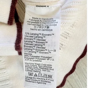 Madewell signature Knit Johnny Collar Sweater Contrast Trim NX533‎ XS thumbnail 9