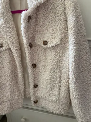 She + Sky Cream Teddy Coat thumbnail 2