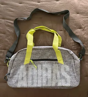 adidas Gray Duffel Bag with Neon Yellow Handles thumbnail 1