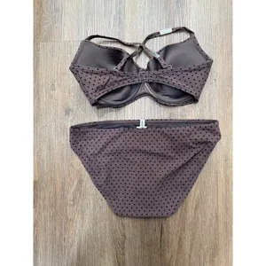 Calvin Klein Swimwear Brown Polka Dot Bikini Set 34D‎ thumbnail 4