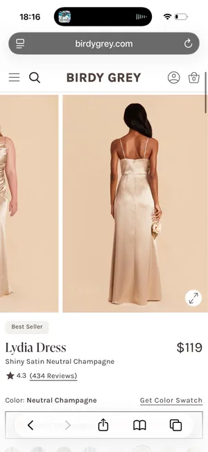 Birdy Grey Satin Dress thumbnail 2
