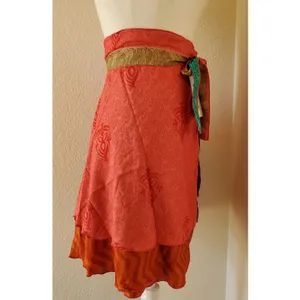 Wevez Clothing Skirt Women One Size Silk Blend Reversible Wrap Boho NWT thumbnail 10