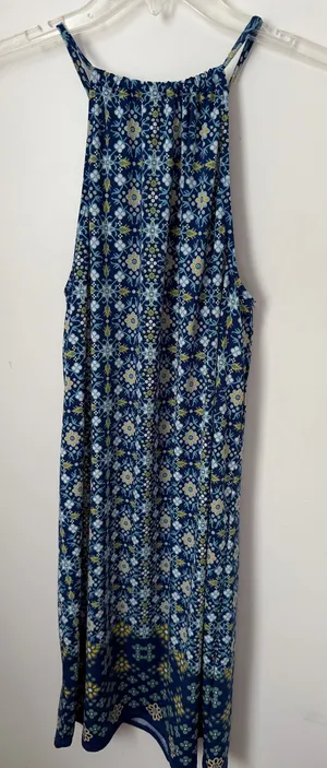 Max Studio Patterned halter summer dress thumbnail 1
