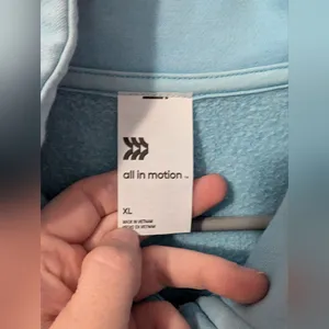 NWOTS All in Motion Cotton Blend Quarter Zip Sweater XL Baby Blue thumbnail 3